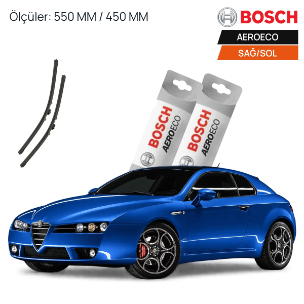 Alfa Romeo Brera Silecek (2006-2009) Bosch Aeroeco Ön Silecek Takımı 