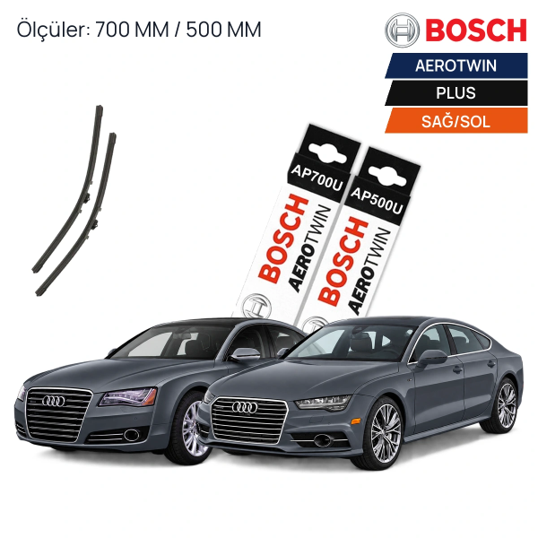 Audi A8 Silecek (2010-2017) Bosch Aerotwin Plus Ön Silecek Takımı 
