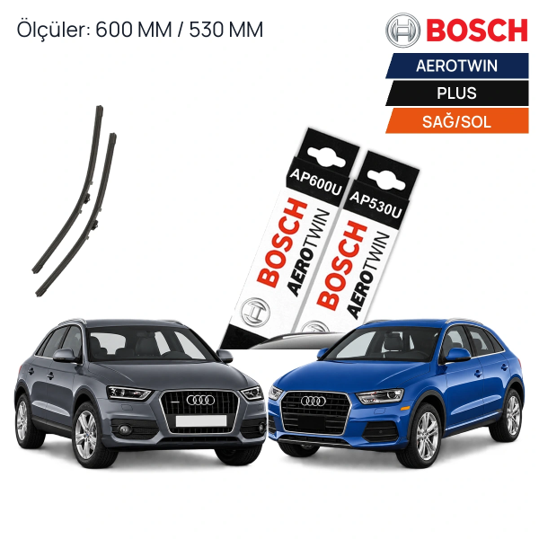 Audi Q3 Silecek (2011-2017) Bosch Aerotwin Plus Ön Silecek Takımı 