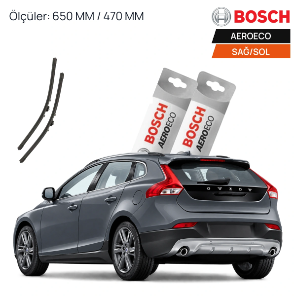 Volvo V40 Cross Country Muz Silecek (2013-2016) Bosch Aeroeco Ön Silecek Takımı 