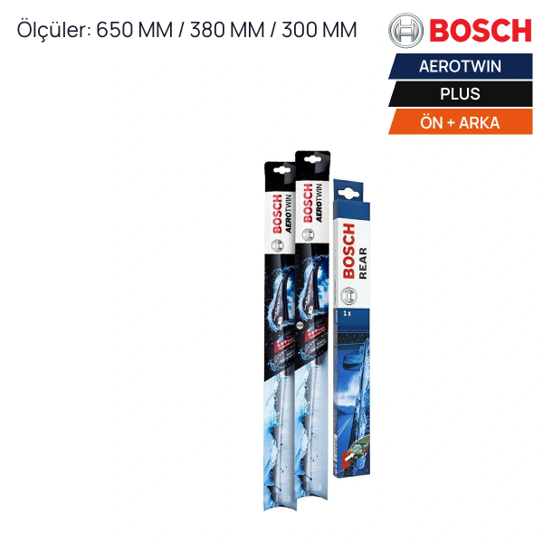 Alfa Mito Ön Arka Silecek (2008-2016) Bosch Aerotwin Plus Ön + Arka Takım 