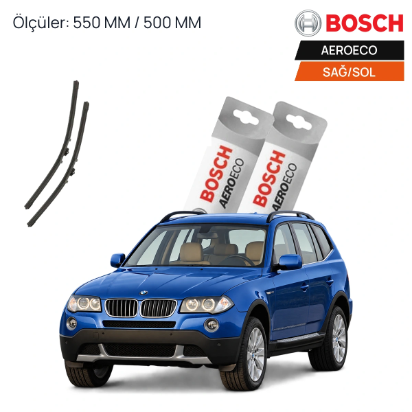 Bmw X3 Silecek (2003-2010) Bosch Aeroeco Ön Silecek Takımı 