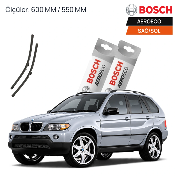 BMW X5 Silecek (2000-2007 E53) Bosch Aeroeco Ön Silecek Takımı 