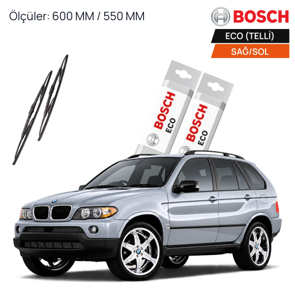 Bmw X5 Silecek (2000-2007 E53) Bosch Eco Ön Silecek Takımı 