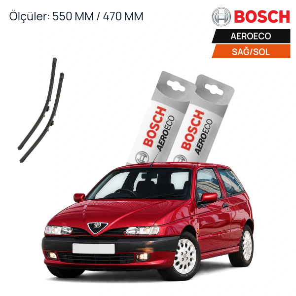 Alfa Romeo 145 Silecek (1994-1996) Bosch Aeroeco Ön Silecek Takımı 