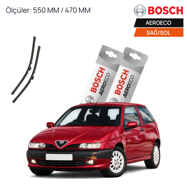 Alfa Romeo 145 Silecek (1997-2001) Bosch Aeroeco Ön Silecek Takımı 