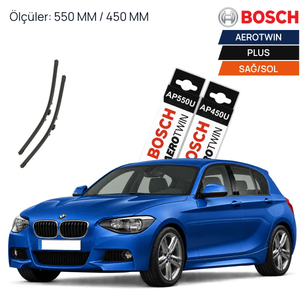 Bmw 1 Serisi Silecek (2012-2019 F20-F21) Bosch Aerotwin Plus Ön Silecek Takımı 