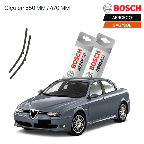 Alfa Romeo 146 Silecek (1996-2001) Bosch Aeroeco Ön Silecek Takımı