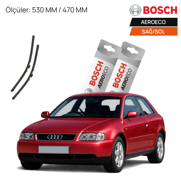 Audi A3 Muz Silecek (1997-2002) Bosch Aeroeco Ön Silecek Takımı 