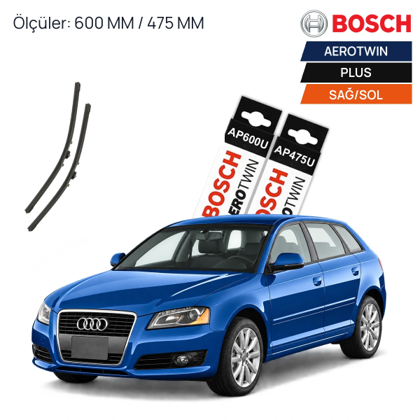 Audi A3 Silecek (2003-2004) Bosch Aerotwin Plus Ön Silecek Takımı 