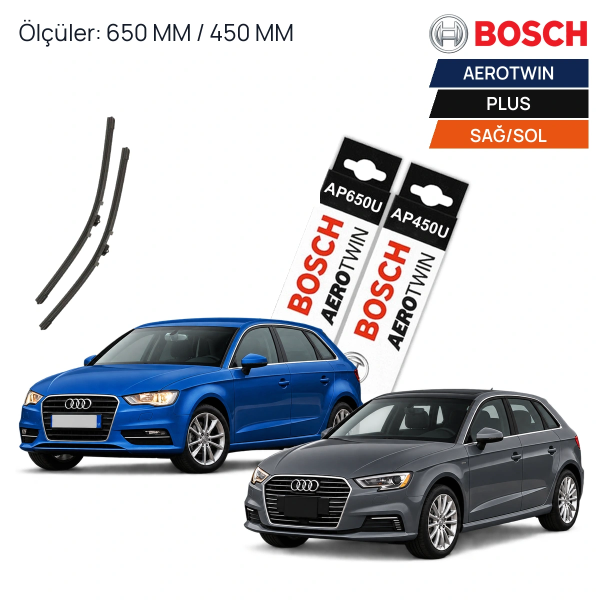 Audi A3 Silecek (2013-2020) Bosch Aerotwin Plus Ön Silecek Takımı 