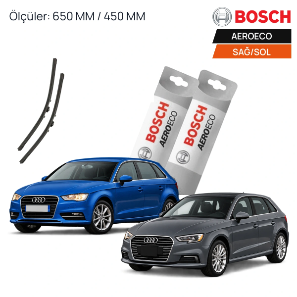 Audi A3 Silecek (2013-2020) Bosch Aeroeco Ön Silecek Takımı 