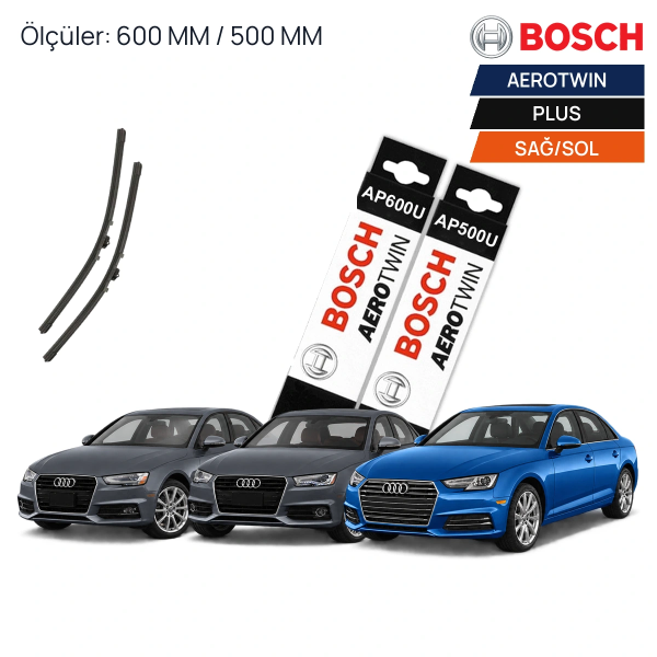 Audi A4 Silecek (2008-2024) Bosch Aerotwin Plus Ön Silecek Takımı 