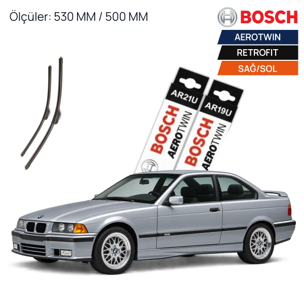 Bmw 3 E36 Silecek (1991-1998) Bosch Aerotwin Retrofit Ön Silecek Takımı 
