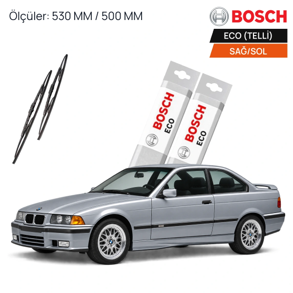 Bmw 3 E36 Silecek (1991-1998) Bosch Eco Ön Silecek Takımı 
